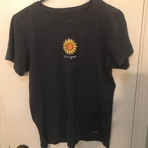 Life is Good vintage sunflower shirt